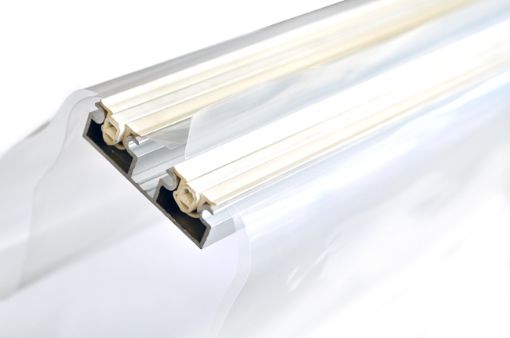 Poza cu Profil dublu aluminiu pentru folie dublă GEO 1m – fixare premium pentru 2 până la 4 folii