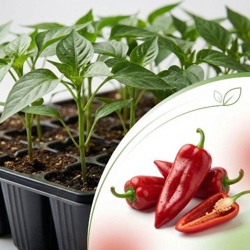 Poza cu Răsaduri profesionale de ardei kapia Slonovo Uvo