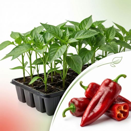 Poza cu Răsaduri profesionale de ardei kapia uriaș 133-414 F1